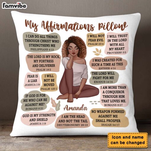 Personalized Gift For Daughter Christian Affirmation Pillow