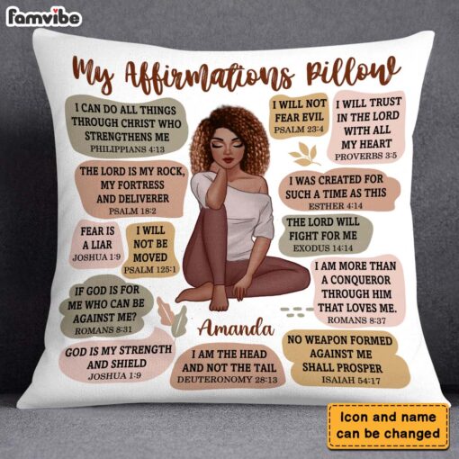 Personalized Gift For Daughter Christian Affirmation Pillow