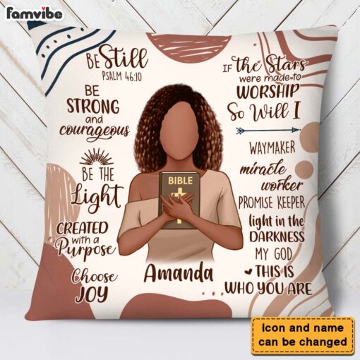 Personalized Gift For Daughter Christian Be Still Be Strong Pillow