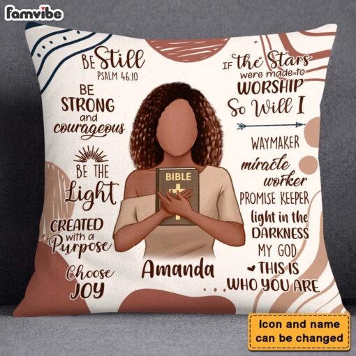 Personalized Gift For Daughter Christian Be Still Be Strong Pillow