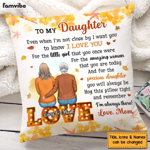 Personalized Gift For Daughter Fall Theme Pillow