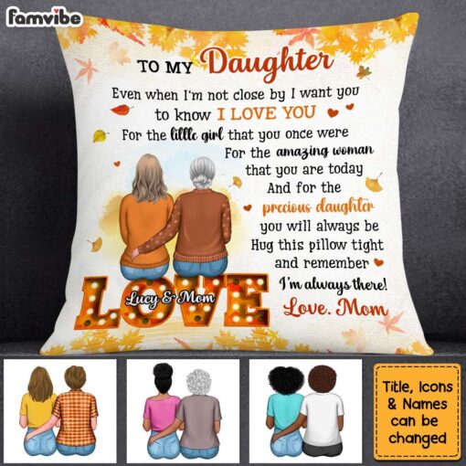 Personalized Gift For Daughter Fall Theme Pillow