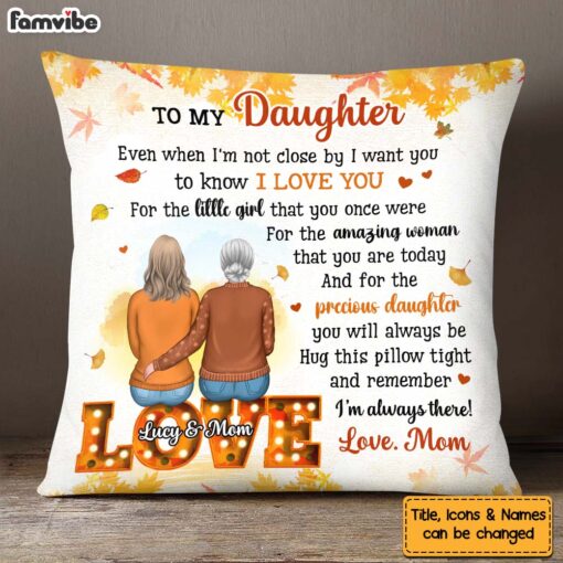 Personalized Gift For Daughter Fall Theme Pillow