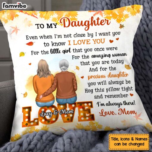 Personalized Gift For Daughter Fall Theme Pillow