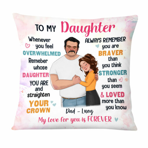 Personalized Gift For Daughter From Dad Pillow