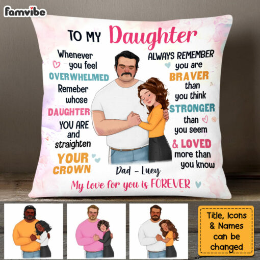 Personalized Gift For Daughter From Dad Pillow