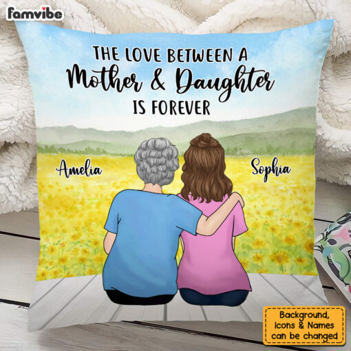 Personalized Gift For Daughter From Mom Love Forever Pillow