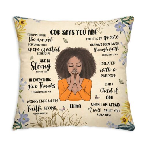 Personalized Gift For Daughter God Say You Are Pillow