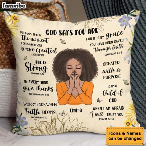 Personalized Gift For Daughter God Say You Are Pillow