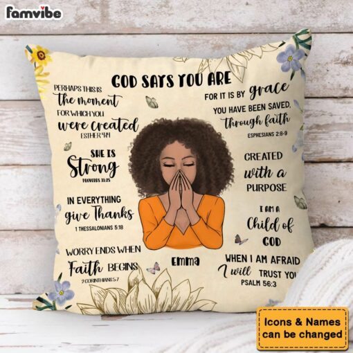 Personalized Gift For Daughter God Say You Are Pillow