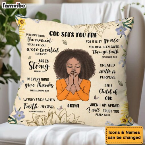 Personalized Gift For Daughter God Say You Are Pillow