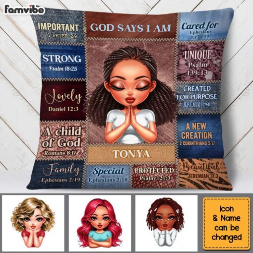 Personalized Gift For Daughter God Says I Am Pillow