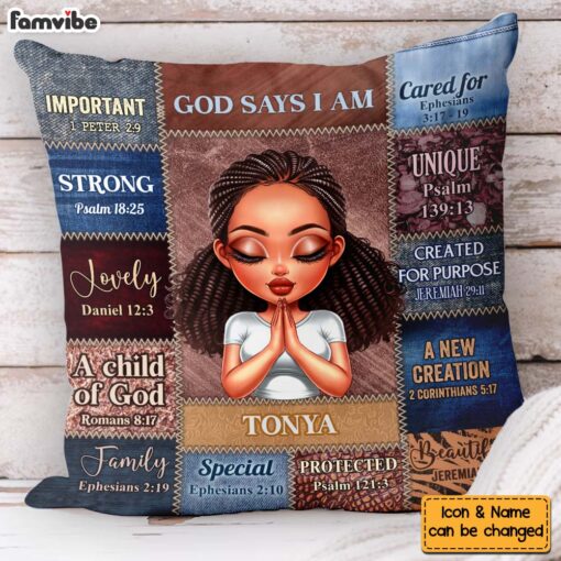 Personalized Gift For Daughter God Says I Am Pillow