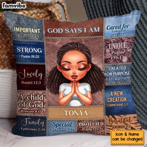 Personalized Gift For Daughter God Says I Am Pillow