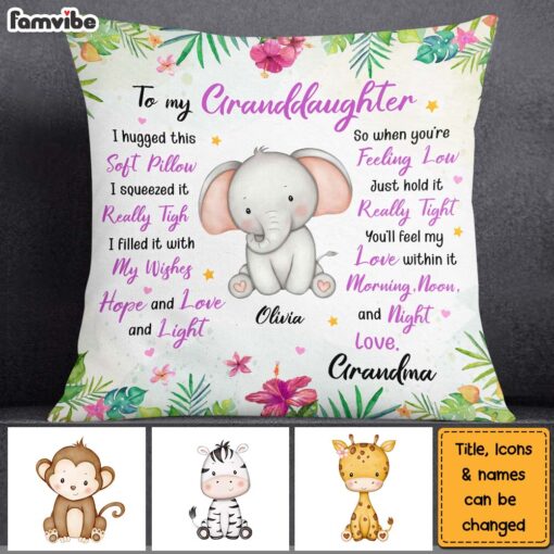 Personalized Gift For Daughter Granddaughter Animals Soft Pillow