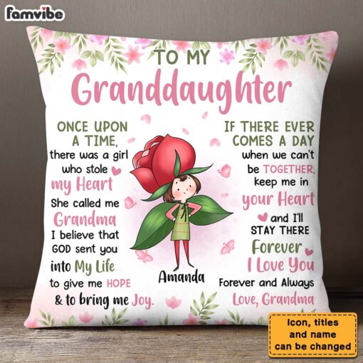 Personalized Gift For Daughter Granddaughter Flower Fairy To My Granddaughter Pillow