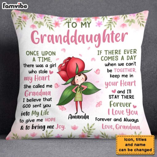 Personalized Gift For Daughter Granddaughter Flower Fairy To My Granddaughter Pillow