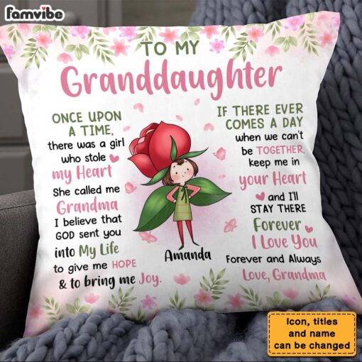 Personalized Gift For Daughter Granddaughter Flower Fairy To My Granddaughter Pillow