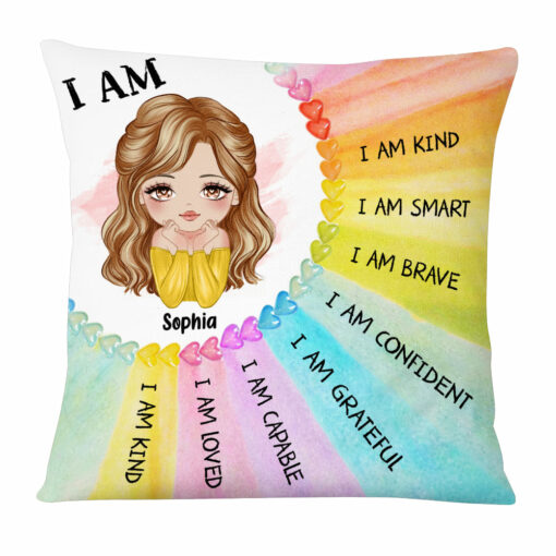 Personalized Gift For Daughter Granddaughter I Am Kind I Am Loved Pillow