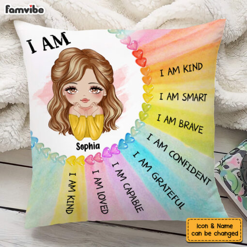 Personalized Gift For Daughter Granddaughter I Am Kind I Am Loved Pillow