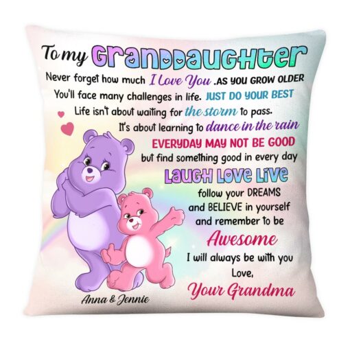 Personalized Gift For Daughter Granddaughter Laugh Love Live Pillow