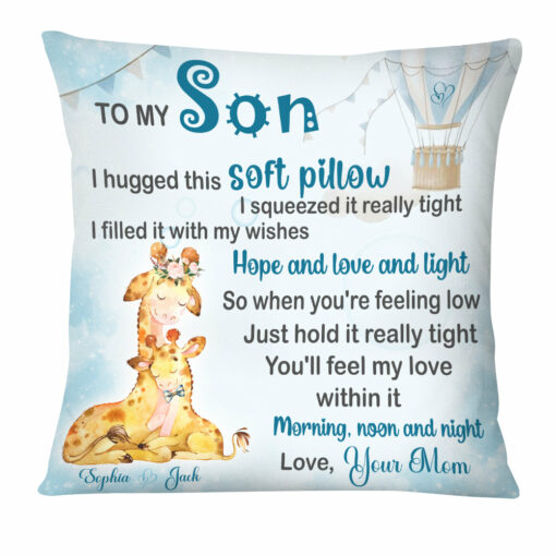 Personalized Gift For Daughter Hug This Soft Pillow