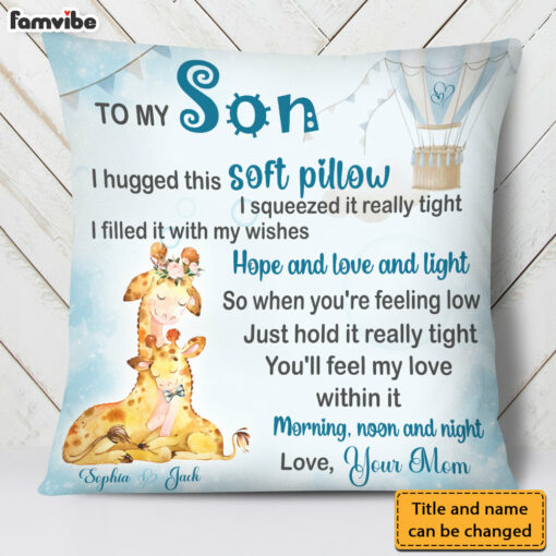 Personalized Gift For Daughter Hug This Soft Pillow