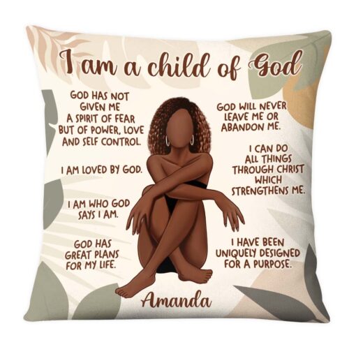 Personalized Gift For Daughter I Am A Child Of God Pillow