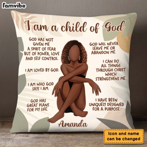 Personalized Gift For Daughter I Am A Child Of God Pillow