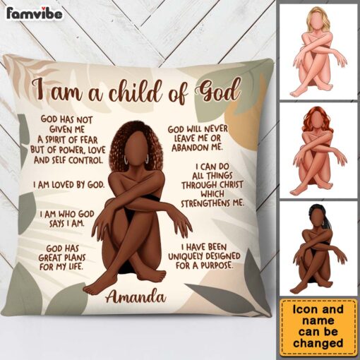 Personalized Gift For Daughter I Am A Child Of God Pillow