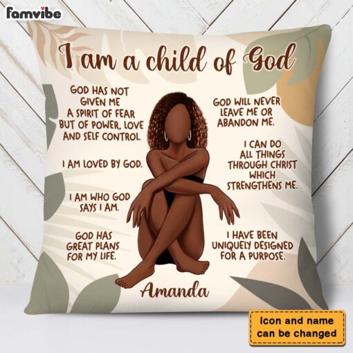 Personalized Gift For Daughter I Am A Child Of God Pillow