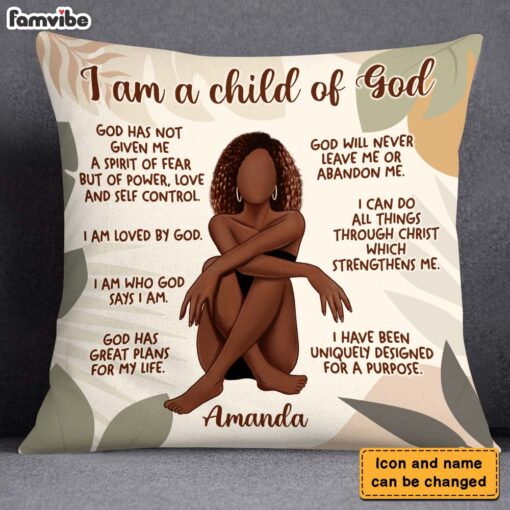 Personalized Gift For Daughter I Am A Child Of God Pillow