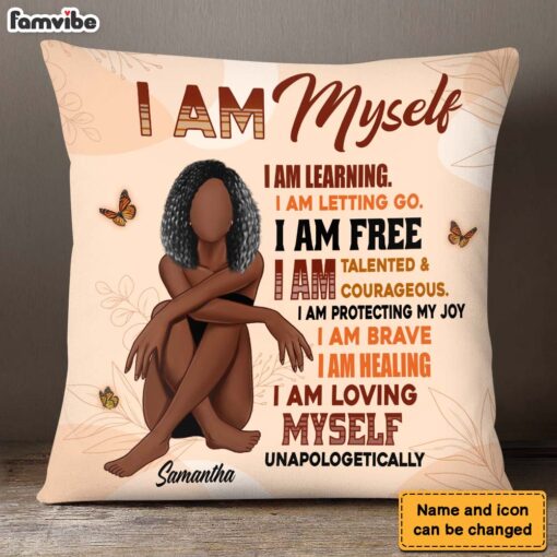 Personalized Gift For Daughter I Am Myself Pillow