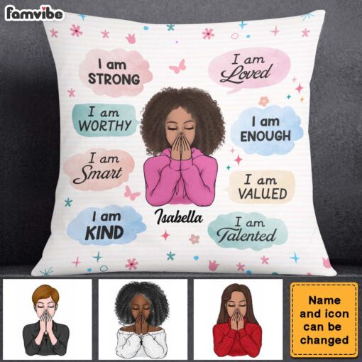 Personalized Gift For Daughter I Am Strong Pillow