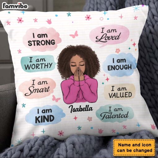 Personalized Gift For Daughter I Am Strong Pillow