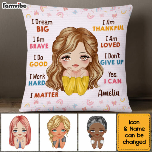 Personalized Gift For Daughter I Dream Big Pillow