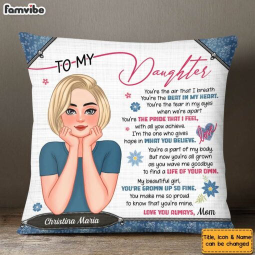 Personalized Gift For Daughter Inspirational Words Pillow