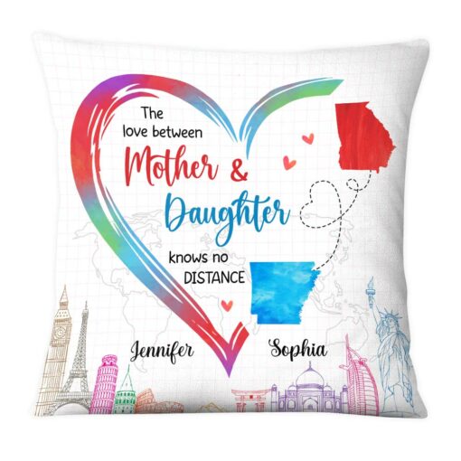 Personalized Gift For Daughter Long Distance The Love Between Mother & Daughter Pillow