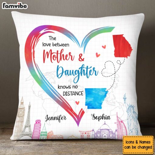 Personalized Gift For Daughter Long Distance The Love Between Mother & Daughter Pillow