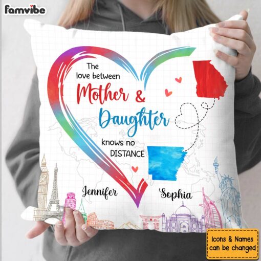 Personalized Gift For Daughter Long Distance The Love Between Mother & Daughter Pillow