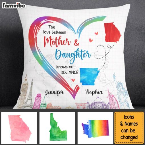 Personalized Gift For Daughter Long Distance The Love Between Mother & Daughter Pillow