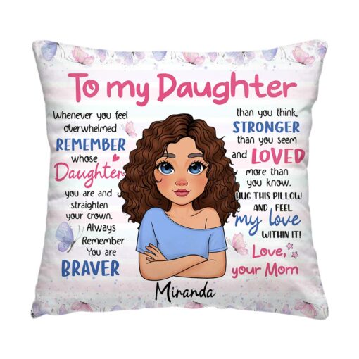 Personalized Gift For Daughter Loved More Than You Know Pillow