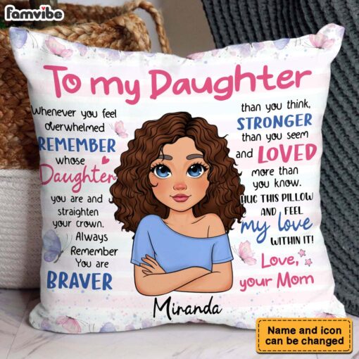 Personalized Gift For Daughter Loved More Than You Know Pillow