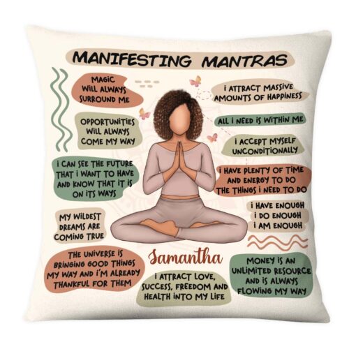 Personalized Gift For Daughter Manifesting Mantras Pillow