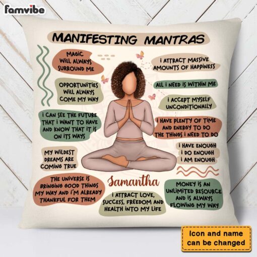 Personalized Gift For Daughter Manifesting Mantras Pillow