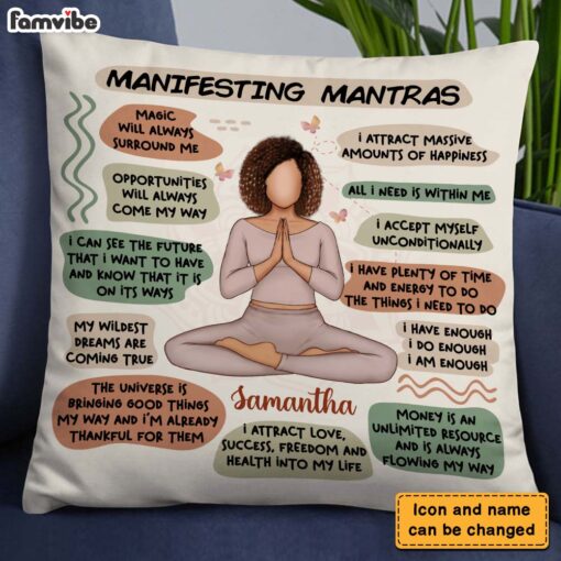 Personalized Gift For Daughter Manifesting Mantras Pillow