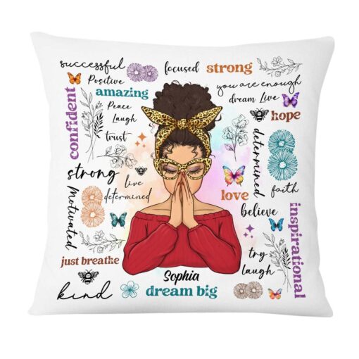 Personalized Gift For Daughter Positive Affirmations Pillow