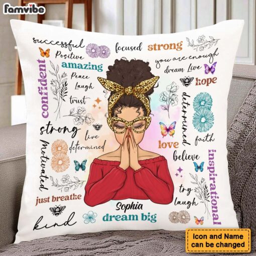 Personalized Gift For Daughter Positive Affirmations Pillow