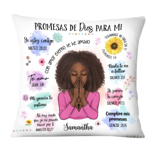 Personalized Gift For Daughter Promesas De Dios Para Mi Spanish Pillow