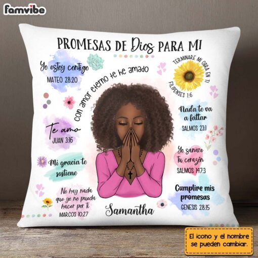 Personalized Gift For Daughter Promesas De Dios Para Mi Spanish Pillow